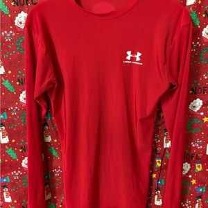 Under Armour Kids Bright Red Long Sleeve Tee